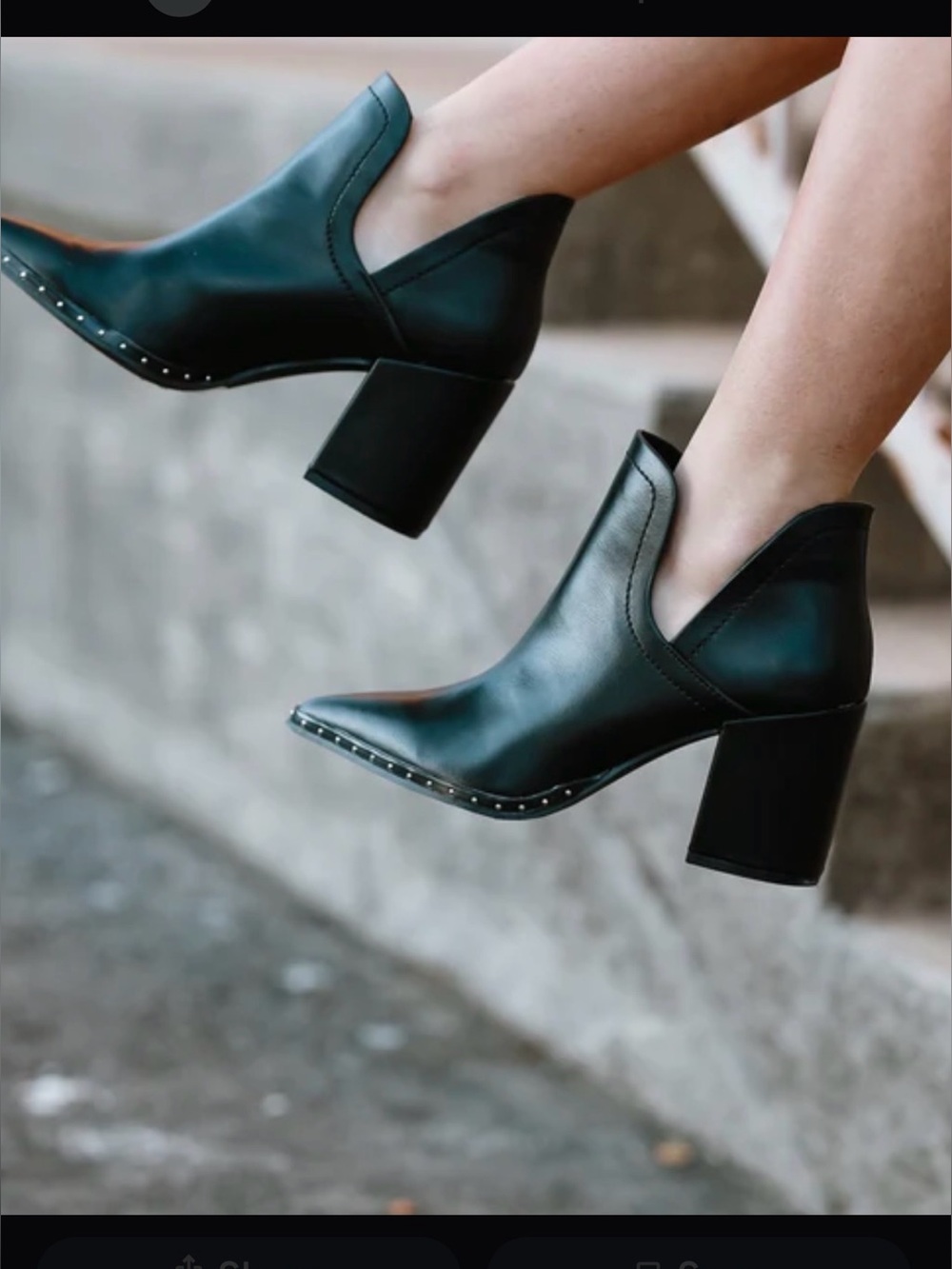 Qupid Black Block Heel Ankle Booties - Sleek Women's Shoes